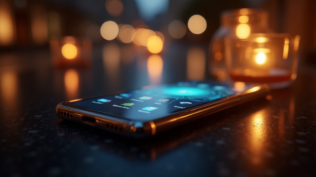Smartphone moderno con interfaccia Kinbet ottimizzata per mobile