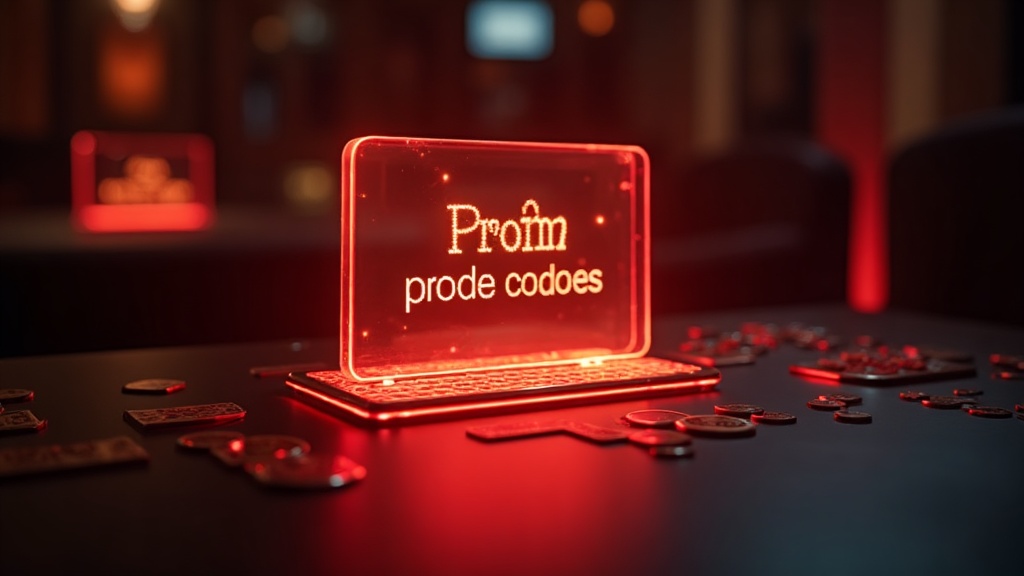Codice promozionale su pannello luminoso in ambiente casinò scuro